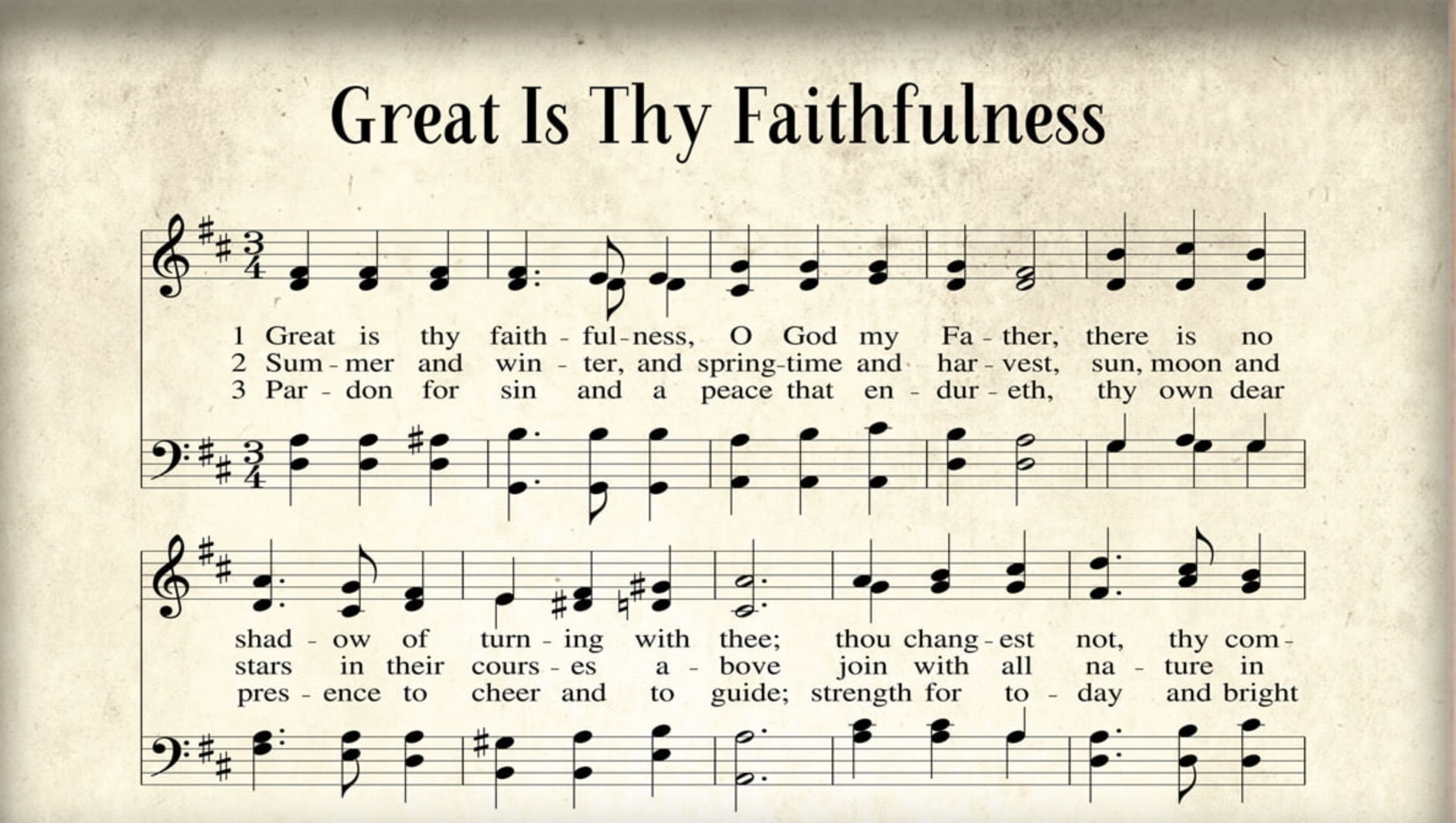sheet music for great is thy faithfulness